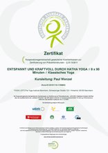 Yogaloft Krankenkassenanerkennung Zertifikat Yogakurs Paul Wenzel